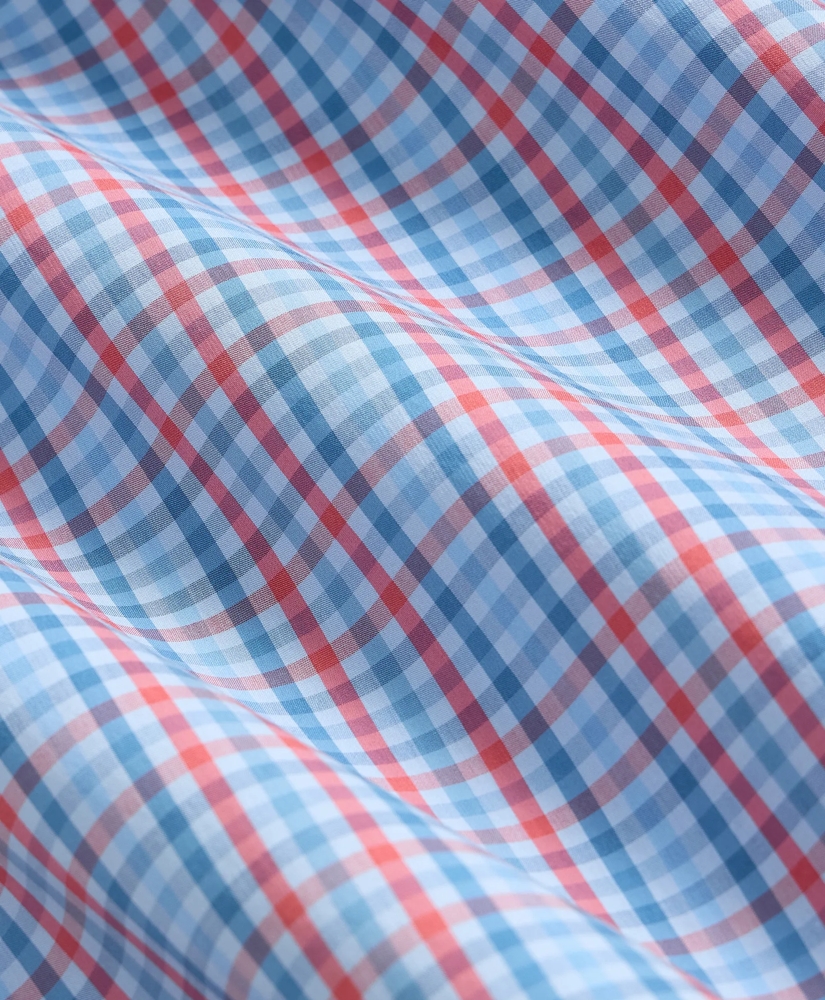 Performance Series Stretch Polo Button-Down Collar, Gingham Sport Shirt, image 6