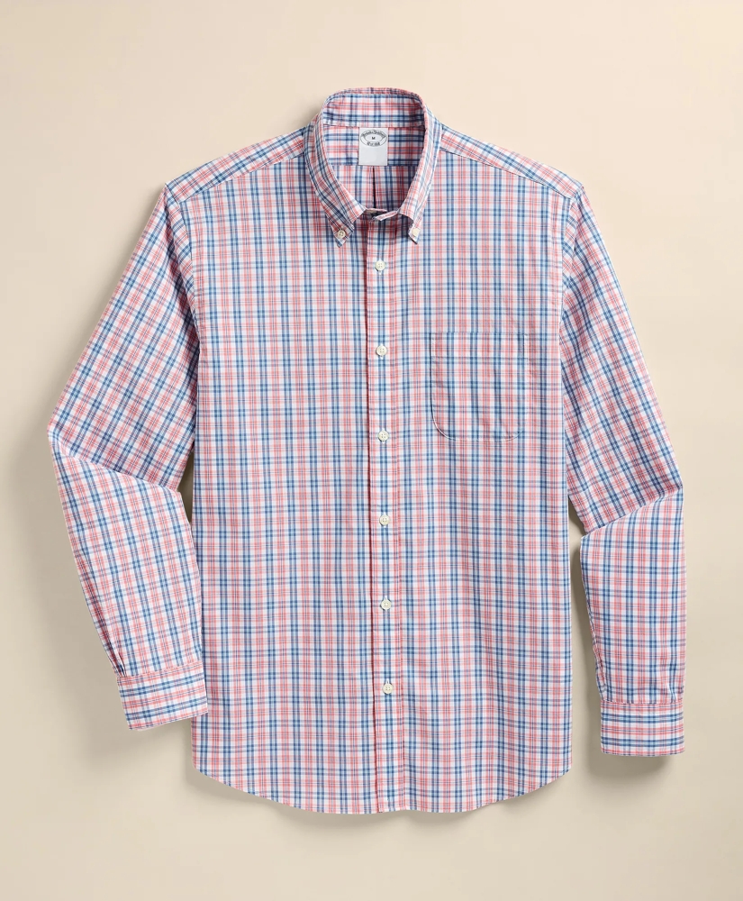 Performance Series Stretch Polo Button-Down Collar, Check Sport Shirt, image 3