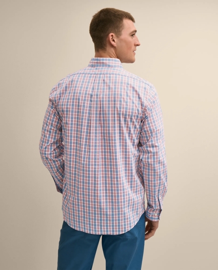 Performance Series Stretch Polo Button-Down Collar, Check Sport Shirt, image 4