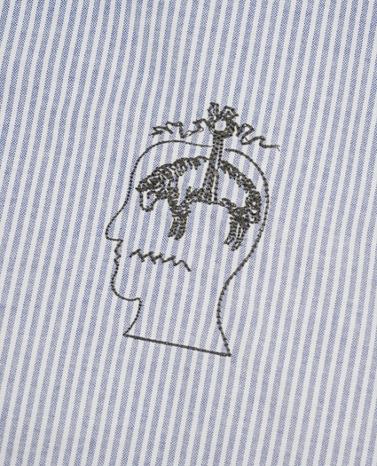 Brooks Brothers x Brain Dead Cotton Embroidered Oxford Button-Down Collar, Striped Sport Shirt, image 2