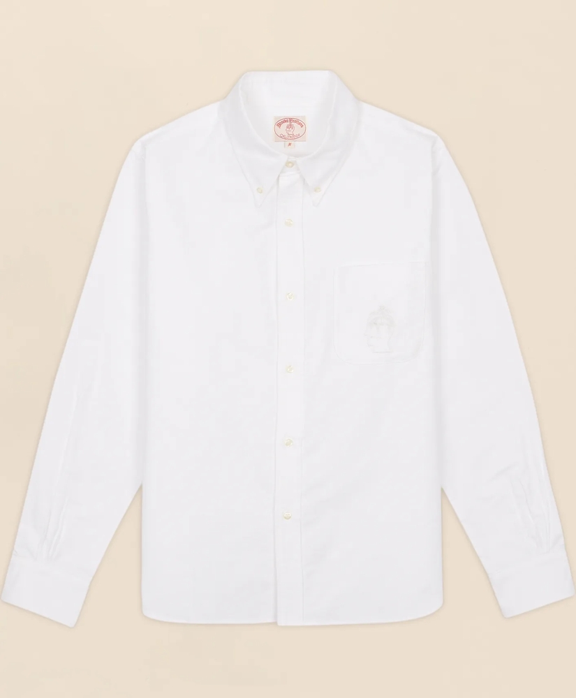 Brooks Brothers x Brain Dead Cotton Embroidered Oxford Button-Down Collar, Sport Shirt, image 1