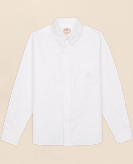 Brooks Brothers x Brain Dead Cotton Embroidered Oxford Button-Down Collar, Sport Shirt, image 1