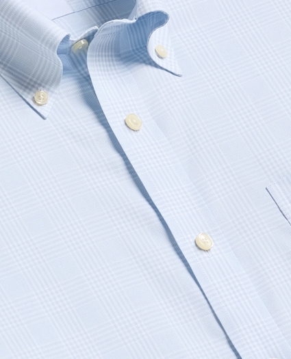 Stretch Supima&reg; Cotton Non-Iron Twill Polo Button Down Collar, Glen Plaid Sport Shirt, image 2
