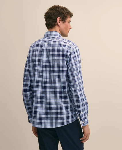 Stretch Supima&reg; Cotton Non-Iron Twill Polo Button Down Collar, Tartan Sport Shirt, image 4