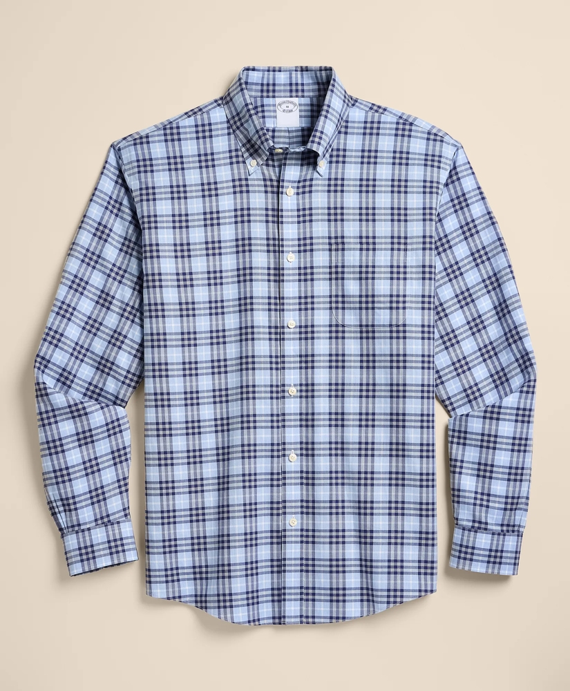 Stretch Supima&reg; Cotton Non-Iron Twill Polo Button Down Collar, Tartan Sport Shirt, image 5