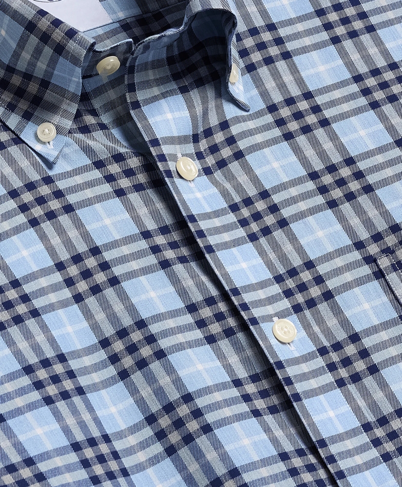 Stretch Supima&reg; Cotton Non-Iron Twill Polo Button Down Collar, Tartan Sport Shirt, image 6