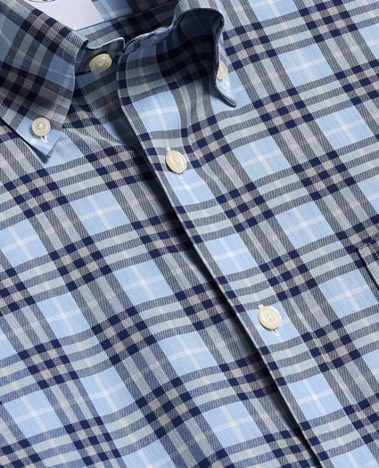 Stretch Supima&reg; Cotton Non-Iron Twill Polo Button Down Collar, Tartan Sport Shirt, image 6