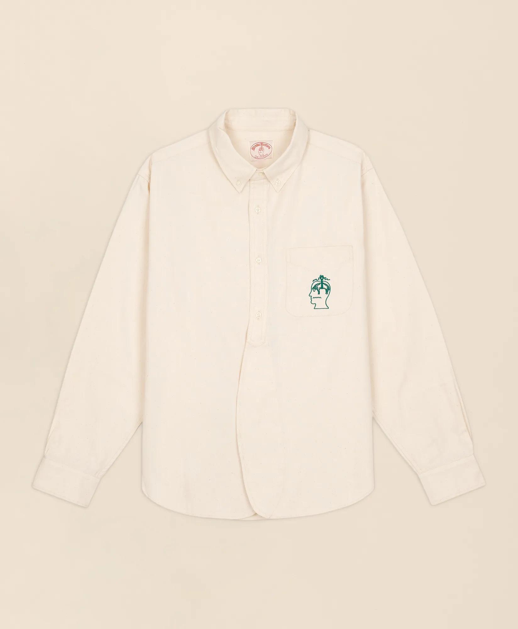 Brooks Brothers x Brain Dead Cotton Embroidered Oxford Button-Down Collar, Sport Shirt, image 1