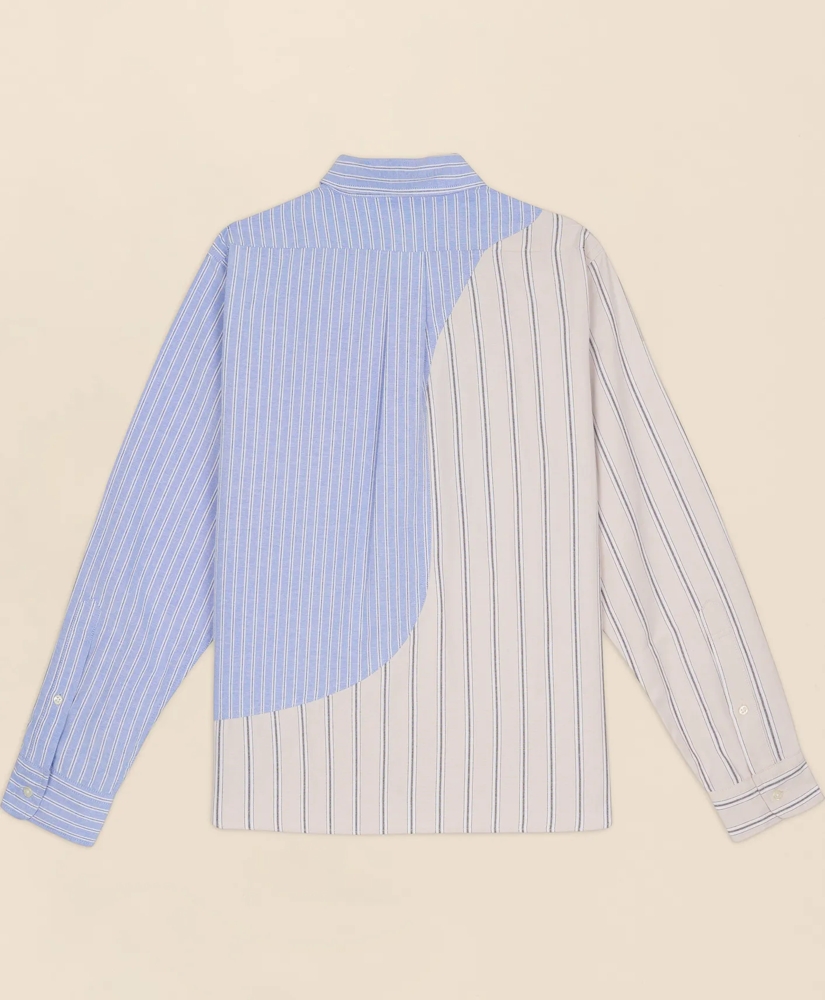 Brooks Brothers x Brain Dead Cotton Blend Embroidered Oxford Button-Down Collar, Striped Sport Shirt, image 3