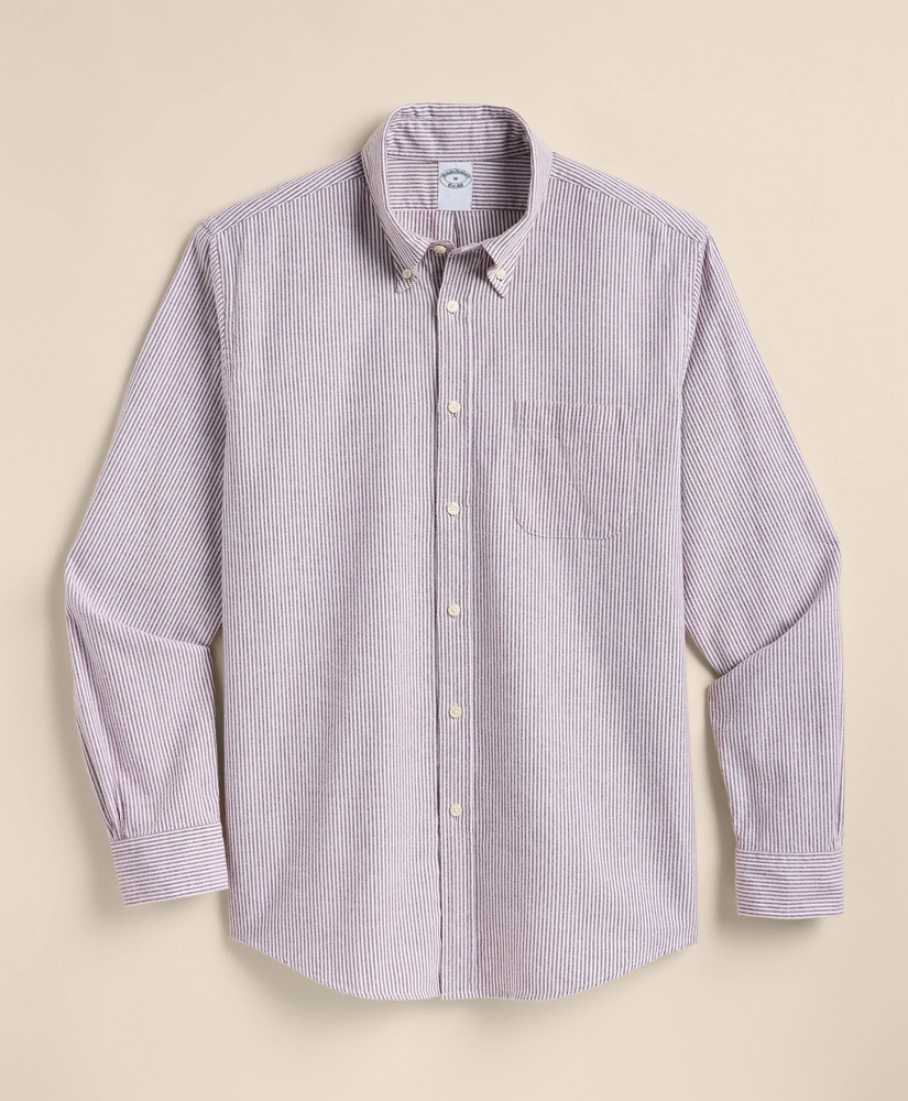 Portuguese Flannel Button Down Collar, Candy Stripe Shirt, image 2