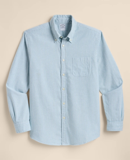Portuguese Flannel Button Down Collar, Candy Stripe Shirt, image 2