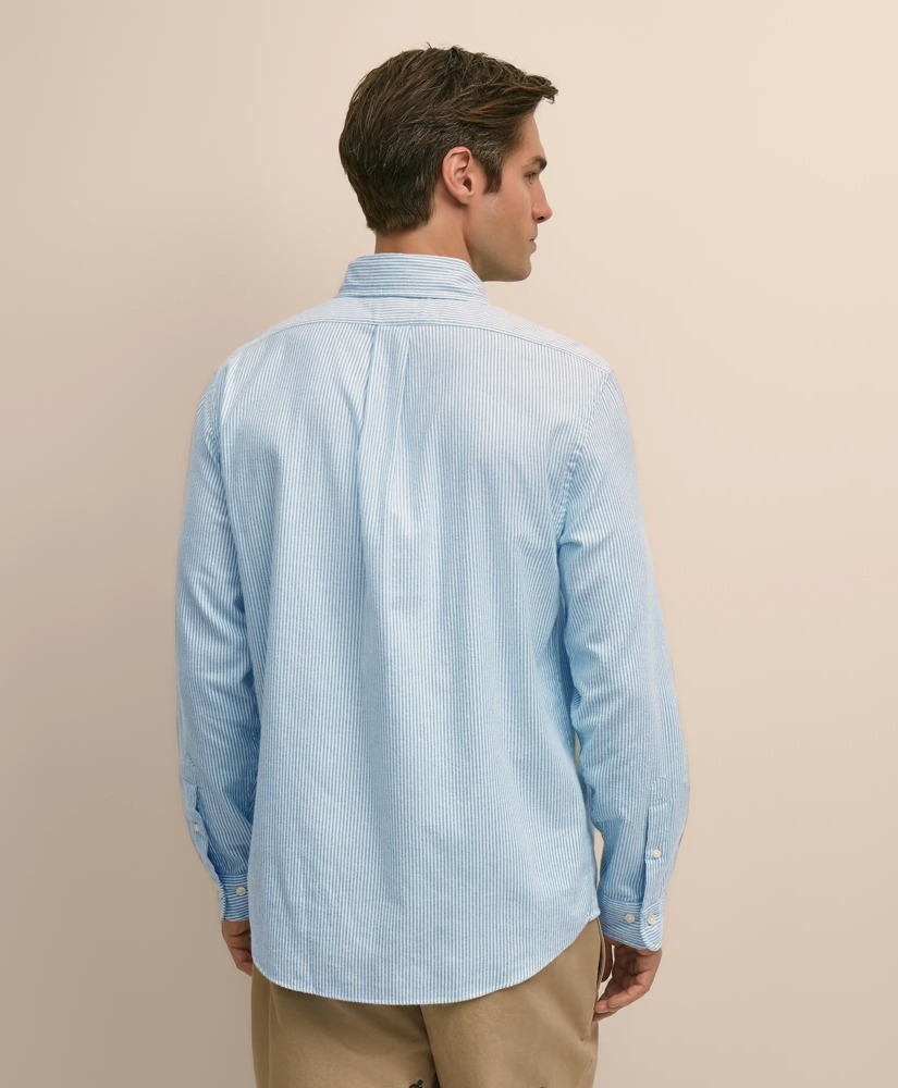 Portuguese Flannel Button Down Collar, Candy Stripe Shirt, image 4