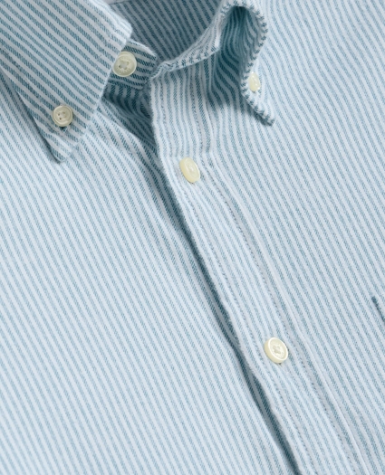 Portuguese Flannel Button Down Collar, Candy Stripe Shirt, image 6