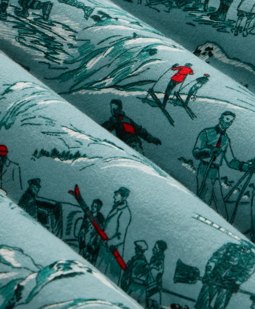 Cotton Flannel Ski-Motif Sport Shirt, image 6