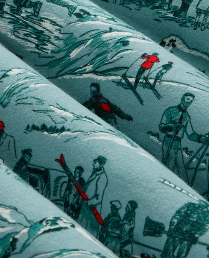 Cotton Flannel Ski-Motif Sport Shirt, image 6