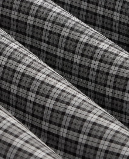 Stretch Cotton Non-Iron Twill Button Down Collar, Plaid Sport Shirt, image 6