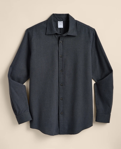 Cotton-Brushed Wool Sport Shirt, image 2
