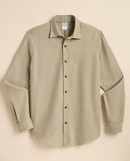 Cotton-Brushed Wool Sport Shirt, image 2