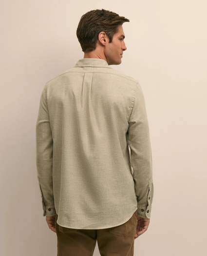 Cotton-Brushed Wool Sport Shirt, image 4
