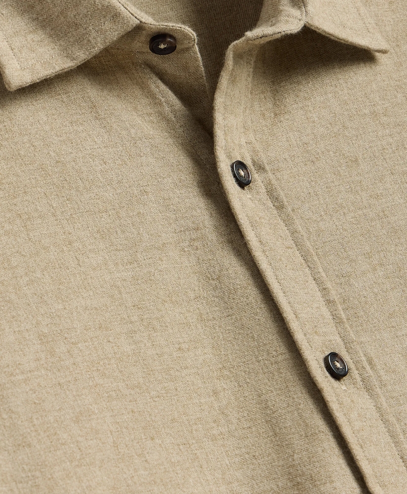 Cotton-Brushed Wool Sport Shirt, image 5
