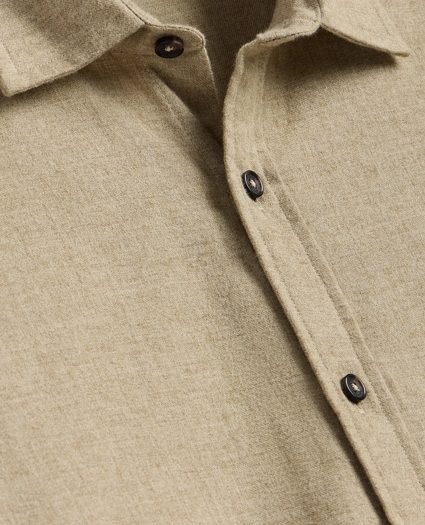 Cotton-Brushed Wool Sport Shirt, image 5