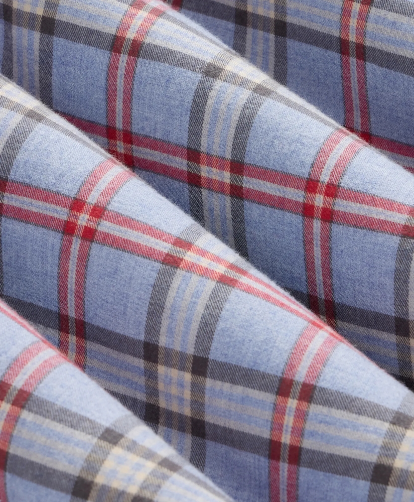 Cotton-Brushed Wool Tartan Sport Shirt, image 3