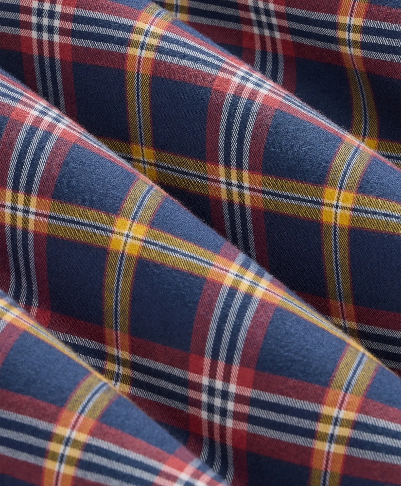Cotton-Brushed Wool Tartan Sport Shirt, image 6