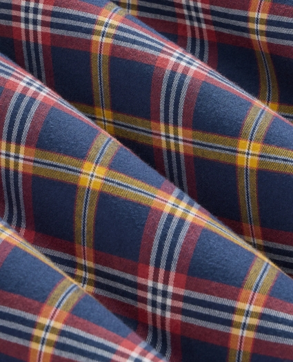 Cotton-Brushed Wool Tartan Sport Shirt, image 6