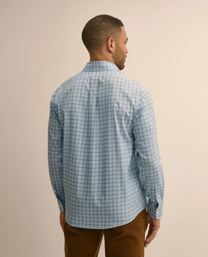 Supima&reg; Cotton Non-Iron Twill Button Down Collar Check Sport Shirt, image 3