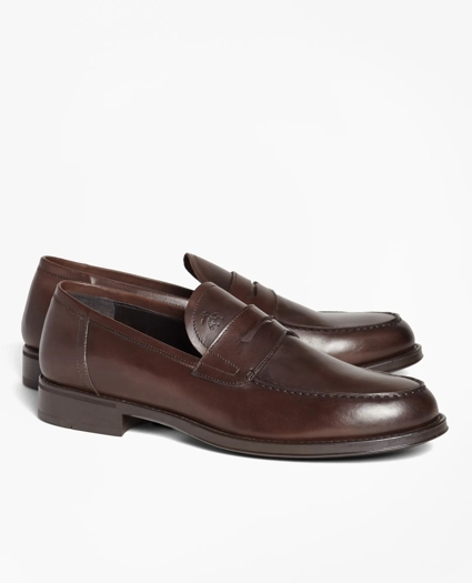 1818 Footwear Rubber-Sole Leather Penny Loafers, image 1