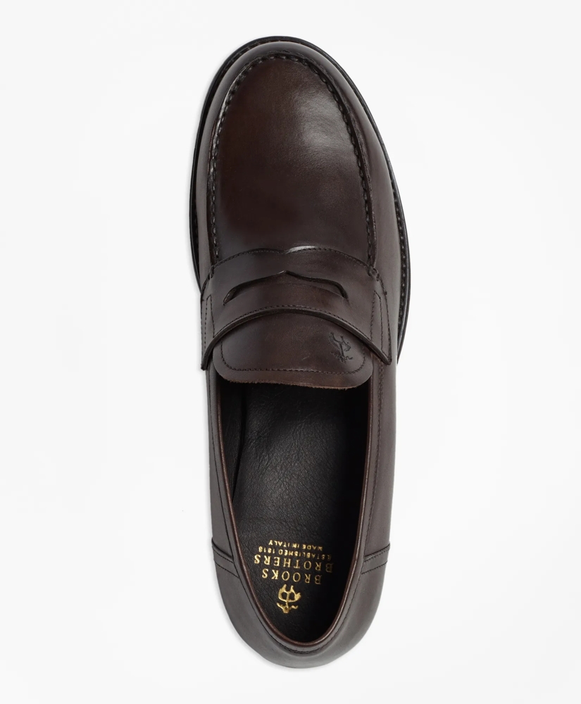1818 Footwear Rubber-Sole Leather Penny Loafers, image 4