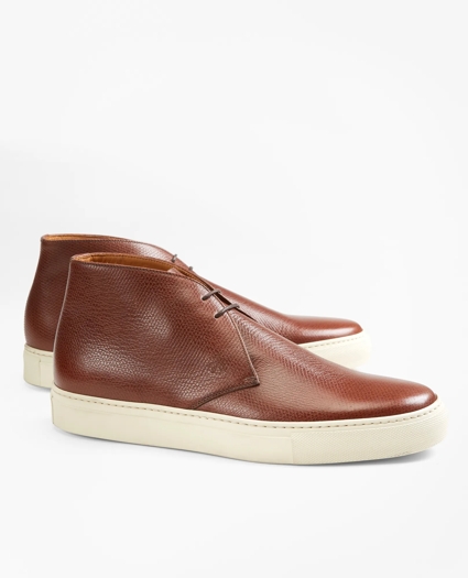 1818 Footwear Textured Leather Chukka Sneakers, image 1
