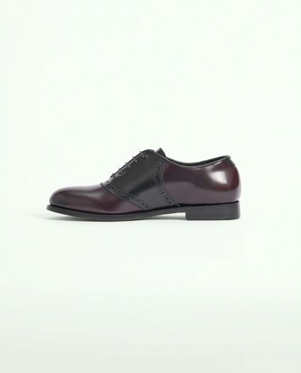 Black and Brown Leather Saddle Shoes, image 2