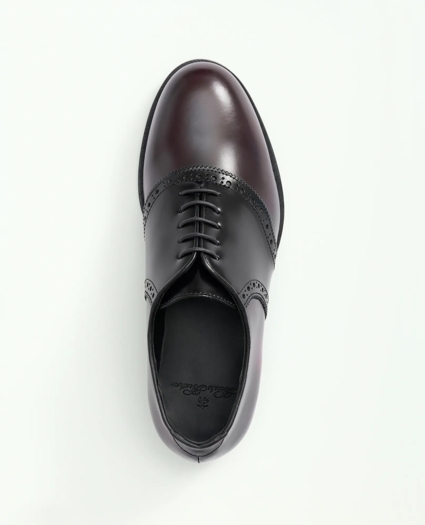 Black and Brown Leather Saddle Shoes, image 3