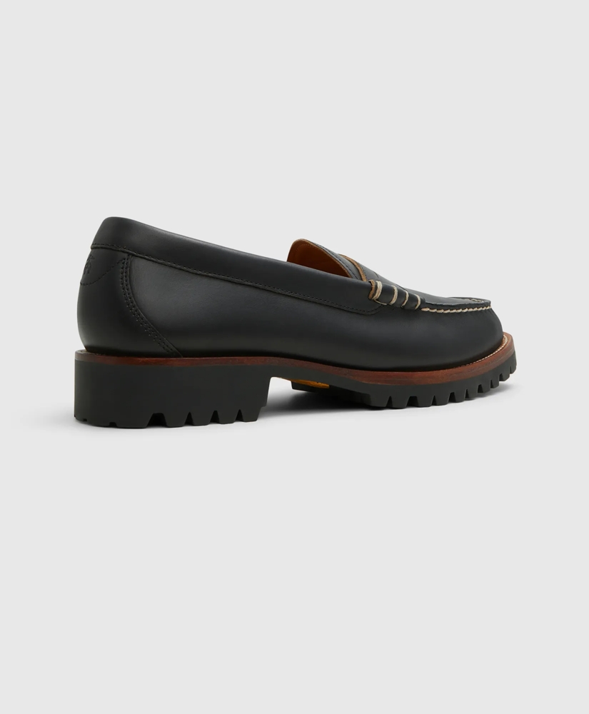 Leather Penny Loafer with Lug Sole, image 2