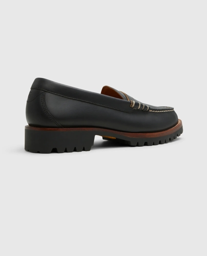 Leather Penny Loafer with Lug Sole, image 2