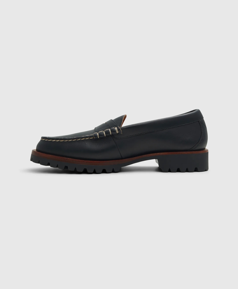 Leather Penny Loafer with Lug Sole, image 3