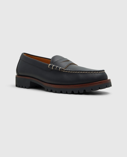 Leather Penny Loafer with Lug Sole, image 4