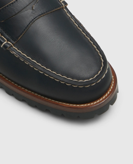 Leather Penny Loafer with Lug Sole, image 5