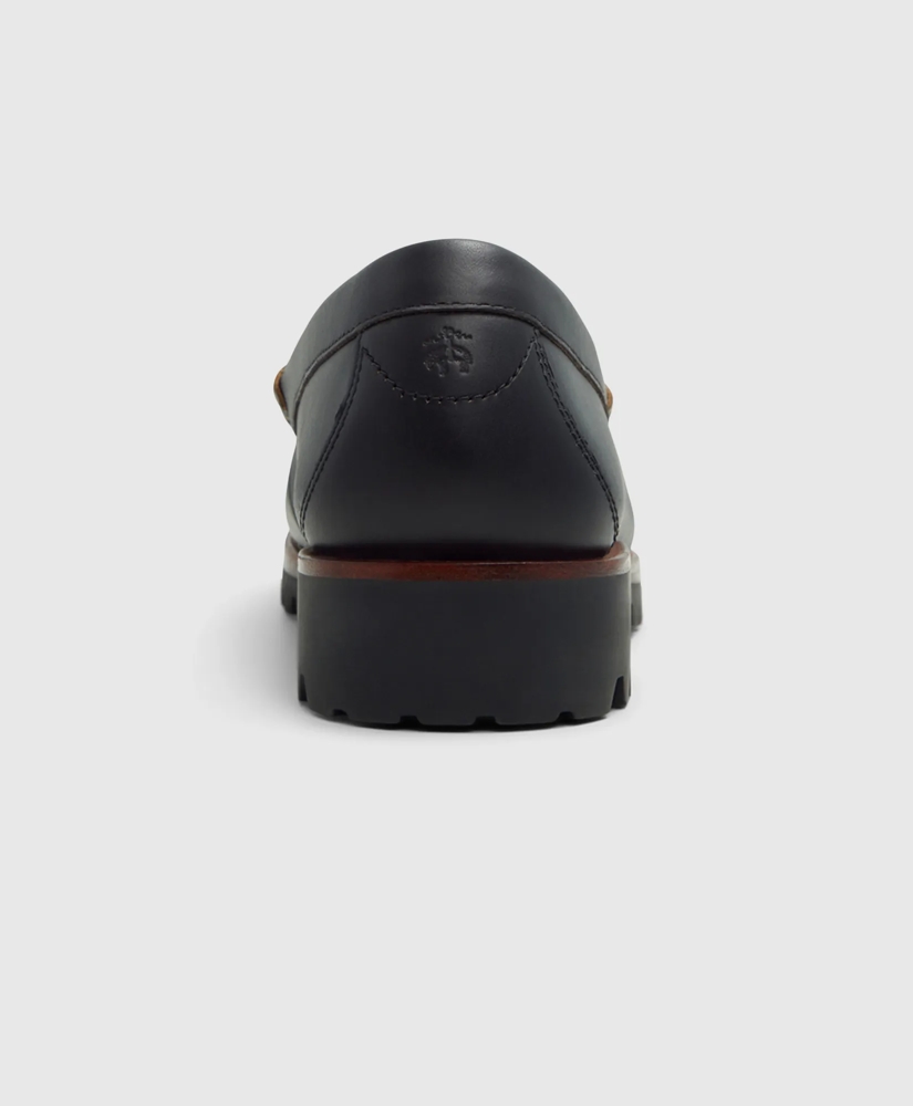 Leather Penny Loafer with Lug Sole, image 6