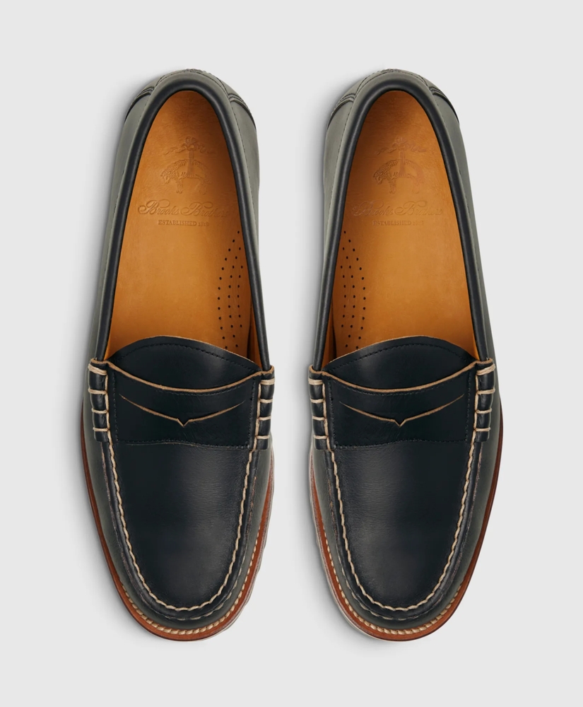 Leather Penny Loafer with Lug Sole, image 7