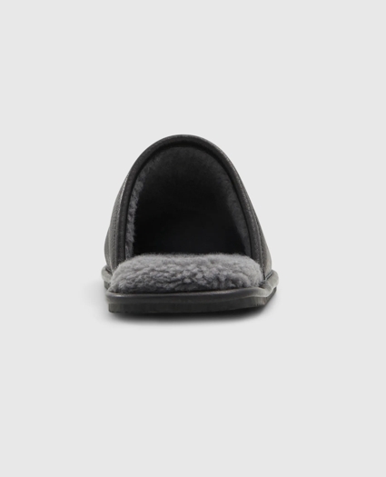 Shearling Lined Leather Slippers, image 3