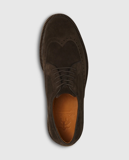 Suede Wingtip Derby Shoes, image 4