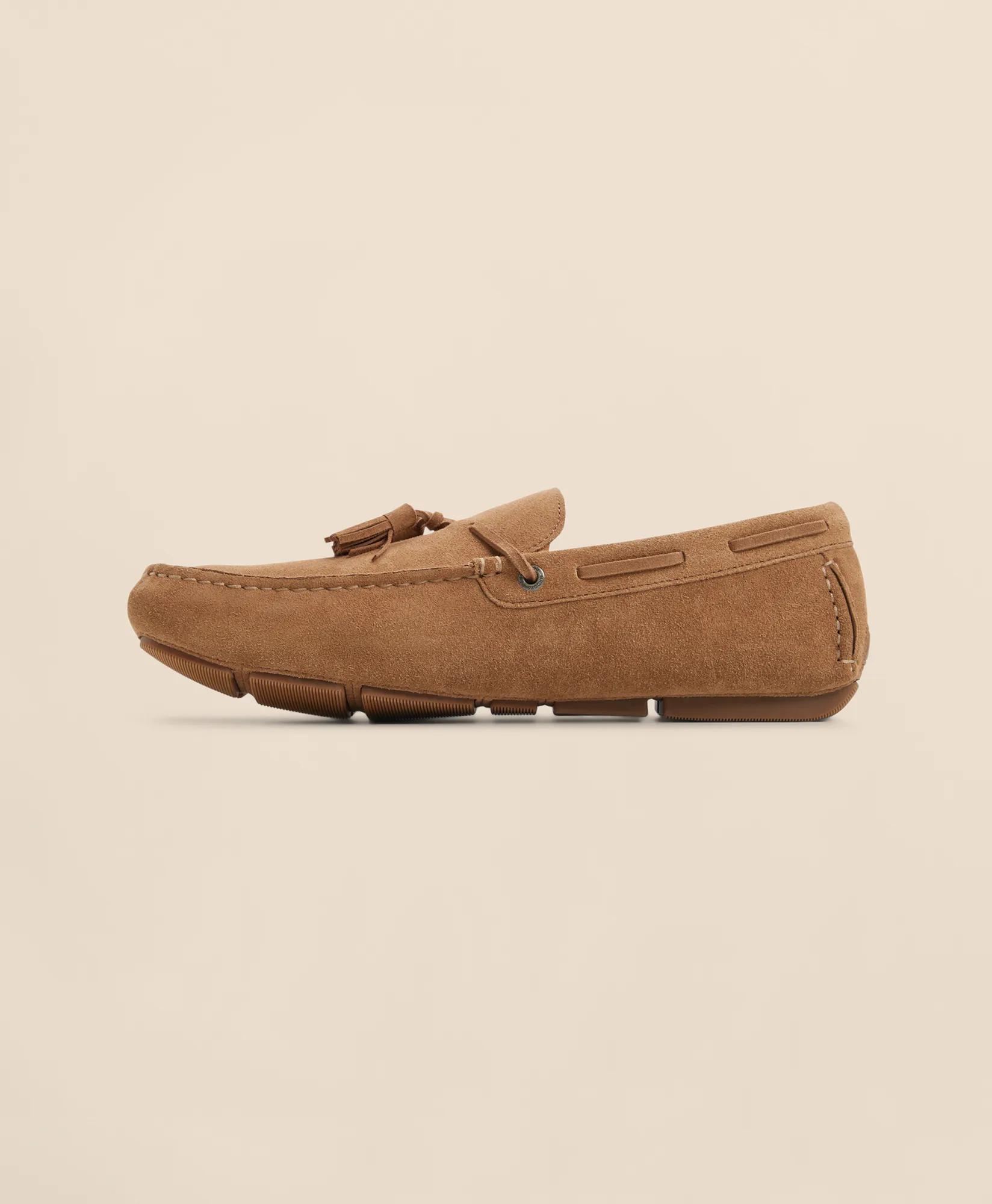 Suede Driving Moccasins Shoes - Brown