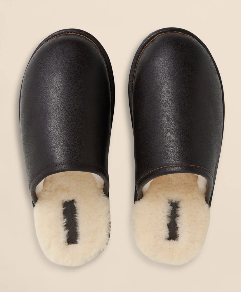 Leather Shearling Slippers