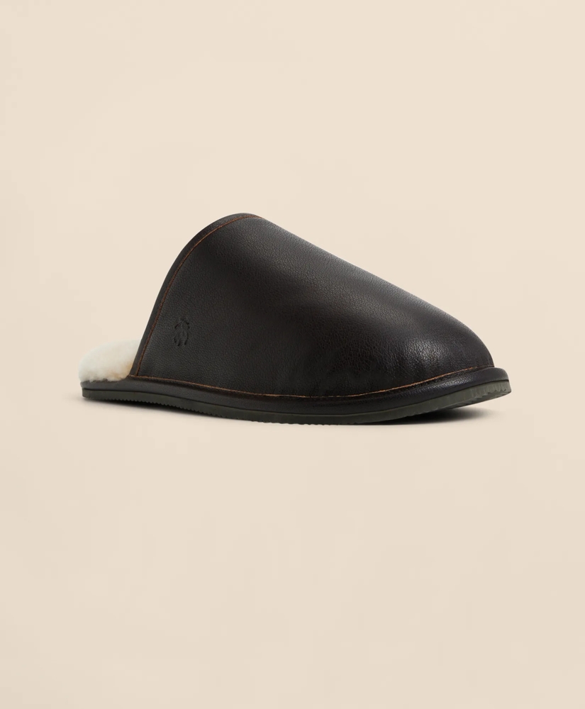 Leather Shearling Slippers, image 2