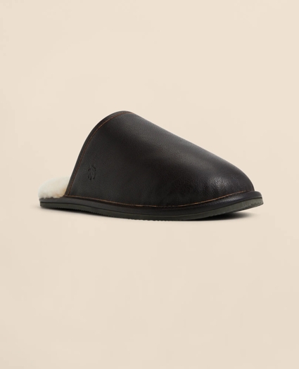 Leather Shearling Slippers, image 2