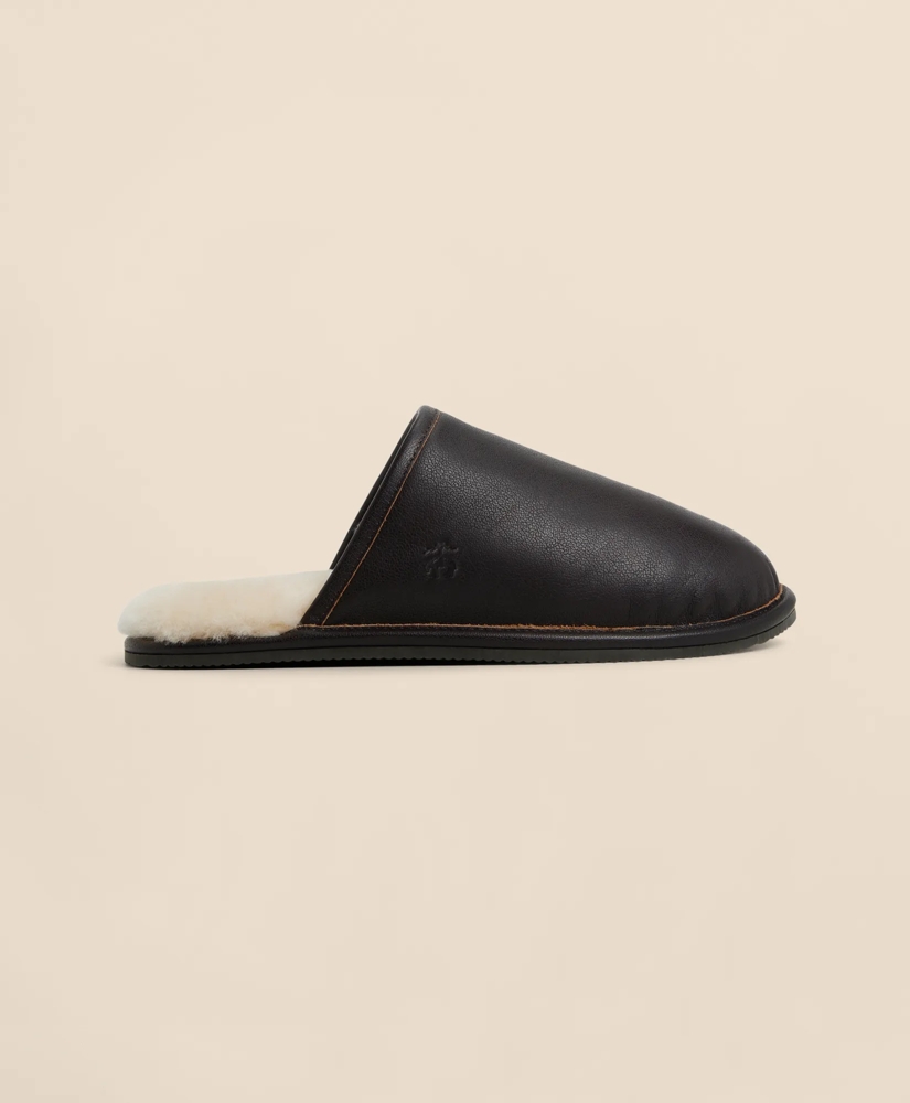 Leather Shearling Slippers, image 3