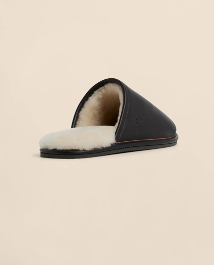 Leather Shearling Slippers, image 7