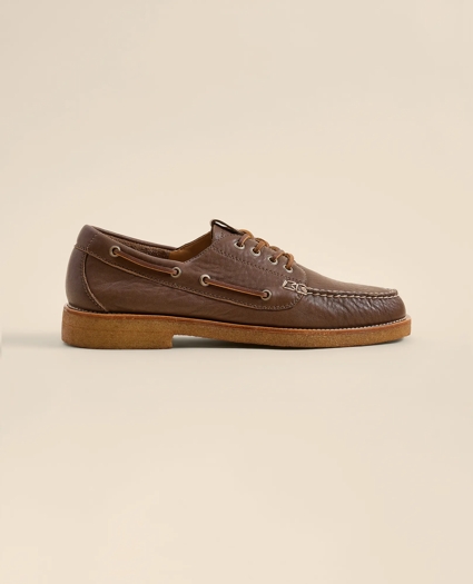 Tumbled Leather Boat Shoes, image 1
